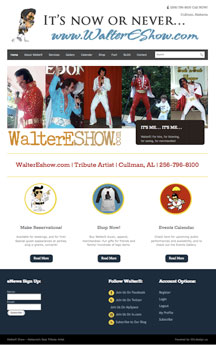 Website Design and Internet Marketing Services for Walter E Show, Elvis Tribute Artist