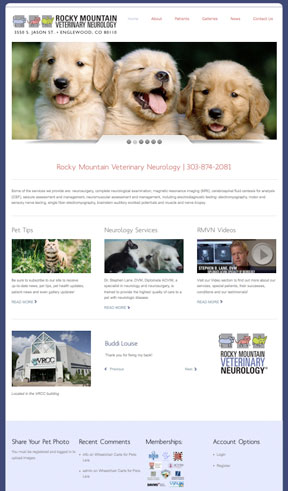 Rocky Mountain Veterinary Neurology Website reDesign Services