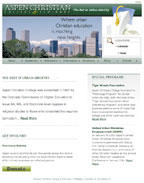 Aspen Christian College Website Design and Website Hosting Services