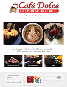 Website Design Services for Cafe Dolce European Bakery